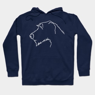 Irish wolf silhouette outline white Hoodie